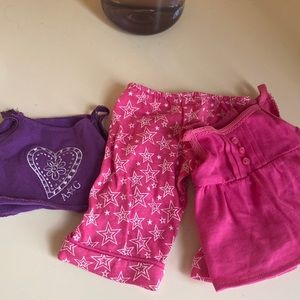 American Girl Doll Pajamas 3-piece